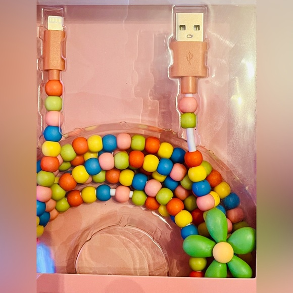 Cylo Retro Beads USB to Lightning Charging Cable - Multi-Color For Apple Devices - Picture 2 of 5